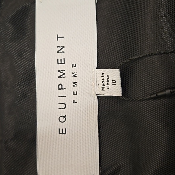 Equipment Femme Charlie Charcoal Heather Gray Cropped Wool Vest Size 10 - Picture 6 of 11